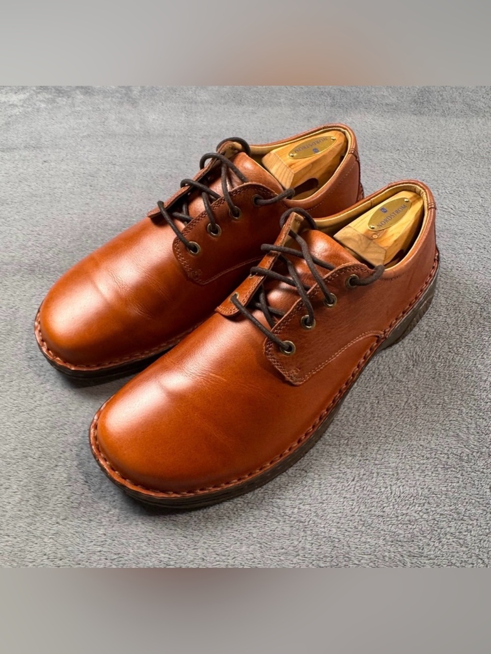 Zumfoot Men's Brown Leather Derby Shoes